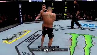 Superman Punch KO  Pettis vs Thompson [upl. by Snapp588]