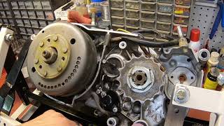 75 Suzuki TS250 engine disassembly part 1 [upl. by Eliathan]