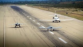 Dassault Aviation UCAV Neuron Stealth Rafale and Falcon 8X in Flight HD [upl. by Anilegnave]