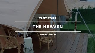 The Heaven Wonosobo Staycation di Glamping Mewah Murah Meriah Pemandangan Telaga Menjer  Tent Tour [upl. by Adnoryt146]