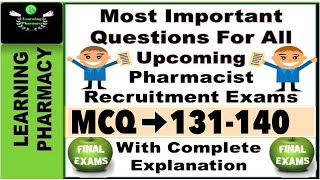 MCQ 131140  Government Pharmacy Exams Preparation  With Complete Explanation  In Hindi [upl. by Sherris]