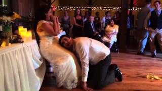 BEST FUNNY SURPRISE WEDDING GARTER REMOVAL EVER [upl. by Northrop]