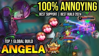 ANGELA BEST BUILD 2024  BUILD TOP 1 GLOBAL ANGELA GAMEPLAY  MOBILE LEGENDS✓ [upl. by Korman]