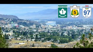 202112 Kamloops BC Road amp City Tour—Downtown Thompson Rivers University North Shore Red Bridge [upl. by Ahseined]