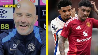 Enzo Maresca SUBTLY JIBES Erik Ten Hag As He PRAISES Jadon Sancho After His Chelsea Debut 😤 [upl. by Rastus]