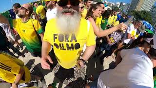 MANIFESTAÇÃO CONTRA a CENSURA do dia 21 de ABRIL na PRAIA de COPACABANA [upl. by Ocer]