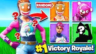 Using RANDOM SKINS to WIN Fortnite Battle Royale [upl. by Edrock]