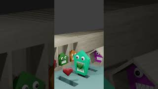 2 Reverse 😱 Scary amp Confused Monster eating heart ❤️🧡fypviral blender funny loopvideos gaming [upl. by Othella724]