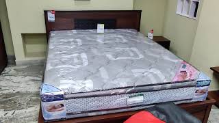 Queen Size Bed Design With Prices  Damro Bed particle Board bed Model  01 [upl. by Wertheimer]