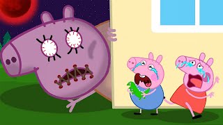 Scary Zombie Mommy Pig Visits Peppa Pig House  Peppa Pig Funny Animation [upl. by Daveda]