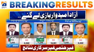 Election Result NA220 NA115  Independent Candidates Leading  Inconclusive Unofficial Result [upl. by Tarah799]