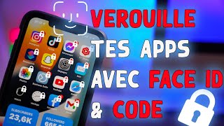 IOS 154  NOUVEAU BLOQUE TES APPLICATIONS AVEC FACE ID ET CODE methode tres facile [upl. by Ettenaej260]