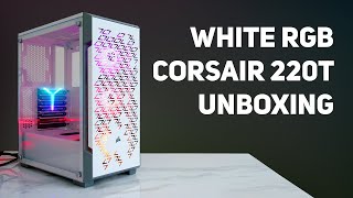 Corsair iCUE 220T White  Unboxing [upl. by Akelahs]