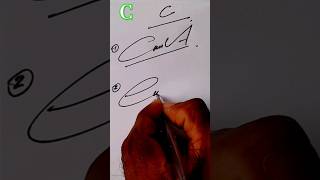 How to sign letter C signature style letter C 😃👍 shortsviral simple art [upl. by Susanetta]