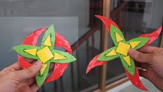 Comment faire un Shuriken papier 4 branches  Ninja Étoiles 4 [upl. by Eitsud]