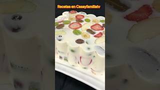 GELATINA CREMOSA con FRUTAS POSTRE FÁCIL para FAMILIA o NEGOCIO [upl. by English]