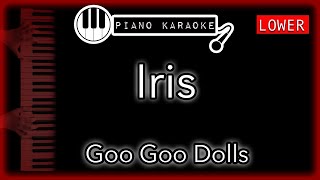 Iris LOWER 3  Goo Goo Dolls  Piano Karaoke Instrumental [upl. by Gilford405]