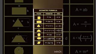 Geometry formula maths exampreparation [upl. by Qifar]