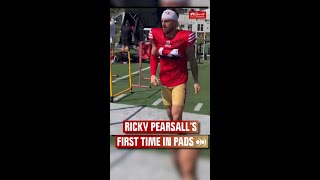 Your first look at Ricky Pearsall in pads 👀  NBC Sports Bay Area [upl. by Cyprus]