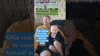 Ollie reacting to seeing himself in an advert fatherandson oneglove yesollie [upl. by Hull]