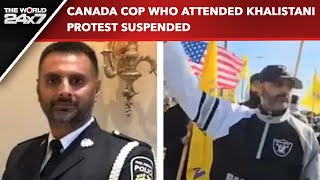 Canada News  Canada Cop Who Attended Khalistani Protest Outside Hindu Temple Suspended [upl. by Darken]