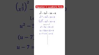 Solving equations in quadratic form using substitution and factoring [upl. by Neeuq]