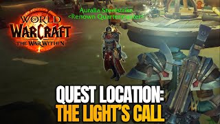 The Lights Call Quest Location  World of Warcraft The War Within [upl. by Carree]