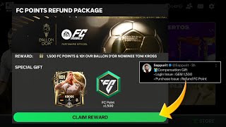 LOGIN GLITCH COMPENSATION GIFT PACKAGE IS HERE 🎁😱 DO THIS NOW TO GET THIS GIFT PACKAGE ✅ TONI KROOS🆓 [upl. by Highams]