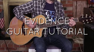 Josh Baldwin  Evidence Acoustic Guitar Tutorial [upl. by Melamed]