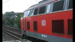 DB BR 218 Anlassen und Abfahrt Essen SteeleOst [upl. by Aihsemaj]