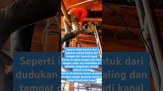 The rudder and propeller mounting of the ship dudukan kemudi kapalfeedshorts kapalshorts [upl. by Zalea]