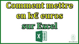 Comment mettre en k € euros sur excel [upl. by Kral]