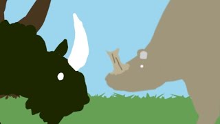 Elasmotherium Vs Megacerops Cenozoic Animation [upl. by Yebba846]