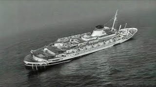 SS Andrea Doria Sinking  Stock Footage [upl. by Niatsirt]