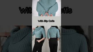 How to Crochet a Cowl Neck Sweater In 5 Easy Steps crochet crochetprojects crochetpatterns [upl. by Anatolio]