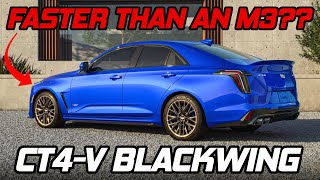 How Fast is the 2022 Cadillac CT4V Blackwing 14 Mile Drag Race and Analysis [upl. by Milore661]