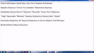 Java Error Hatası ve Çözümü [upl. by Oinotnaesoj436]