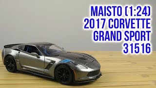 Распаковка Maisto 124 2017 Corvette Grand Sport 31516 [upl. by Seline]