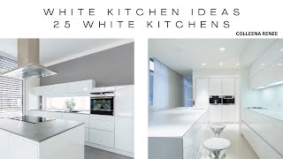 White Kitchen Design Ideas  25 White Kitchens  Get Inspired With White Kitchen Design [upl. by Anafetse]