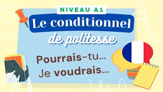 Le conditionnel de politesse  Leçon de français Niveau A1  Cours de grammaire [upl. by Ahtabbat]