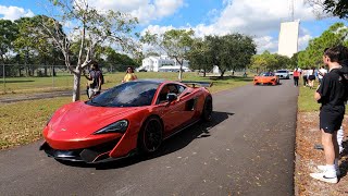 Cars Leaving Miami Cars and Coffee  October 2024 [upl. by Anaihsat]