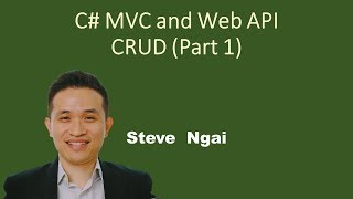 C MVC and Web API CRUD  Part 1 [upl. by Bound]