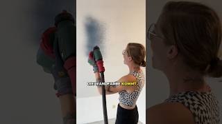 SPRITZEN statt WALZEN🥵🤪 wandfarbe spritzen renovieren hausbau diy [upl. by Aisitel]