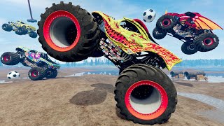 Monster Truck Mud Battle 55  BeamNG Drive  Griffs Garage [upl. by Nnyleimaj]