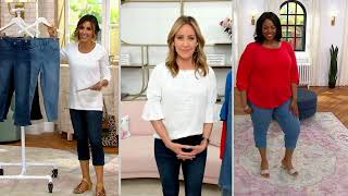 Laurie Felt Silky Denim Capri Jeans on QVC [upl. by Donnamarie]