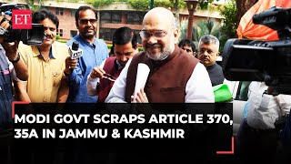 Modi govt scraps Article 370 35A in J state reorganised Ladakh separate UT [upl. by Dori]