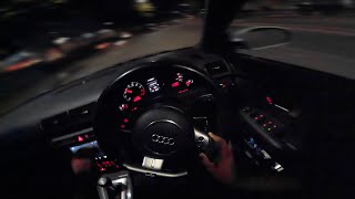 POV NIGHT DRIVE IN A TUNED AUDI RS4 AVANT [upl. by Anauqed]