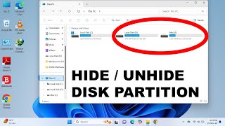 How To HIDE Disk Drive In Windows 11  HideShow Disk Partition In PC or Laptop [upl. by Eleumas]