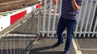 Uttoxeter Pinfold Street Foot Level Crossing Staffordshire Saturday 01092018 [upl. by Arman]