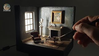 Lost in Time Abandoned Room Diorama  TUTORIAL DIY  124 scale [upl. by Pasahow970]